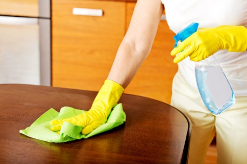 Marketing cookie usage illustration for a cleaning service website